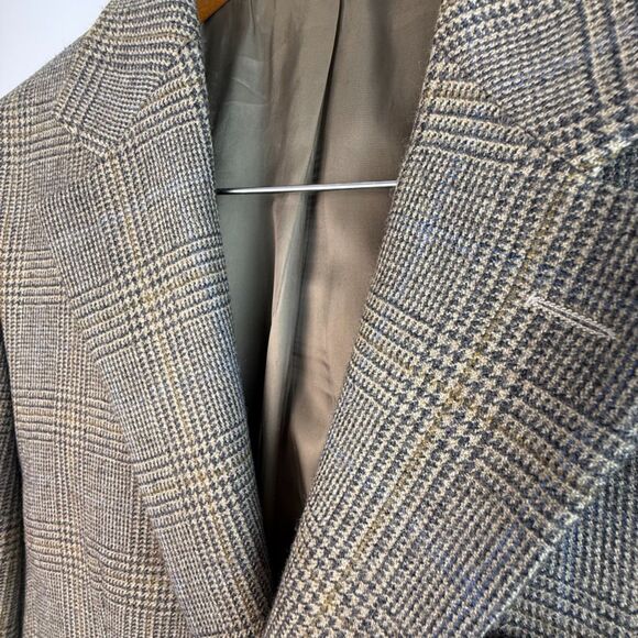 Lauren Ralph Lauren Oversized Boyfriend Wool Blazer | Glen Plaid 100% Lambswool - Picture 4 of 14